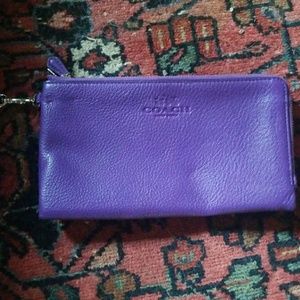 Coach wallet with wrist strap